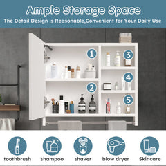 Modern 32x28 Inch Bathroom Cabinet With Mirror And LED Lights